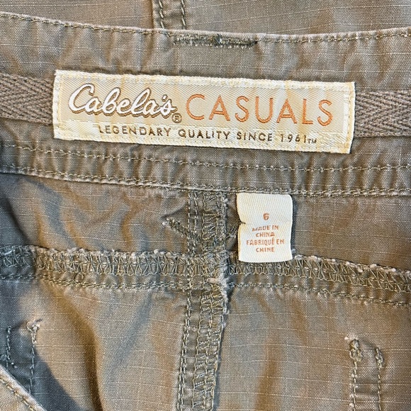 Cabela's Casuals Green Rugged Outdoor Cargo Hiking Skirt Lots Of Pockets! Size 6 - Picture 8 of 8